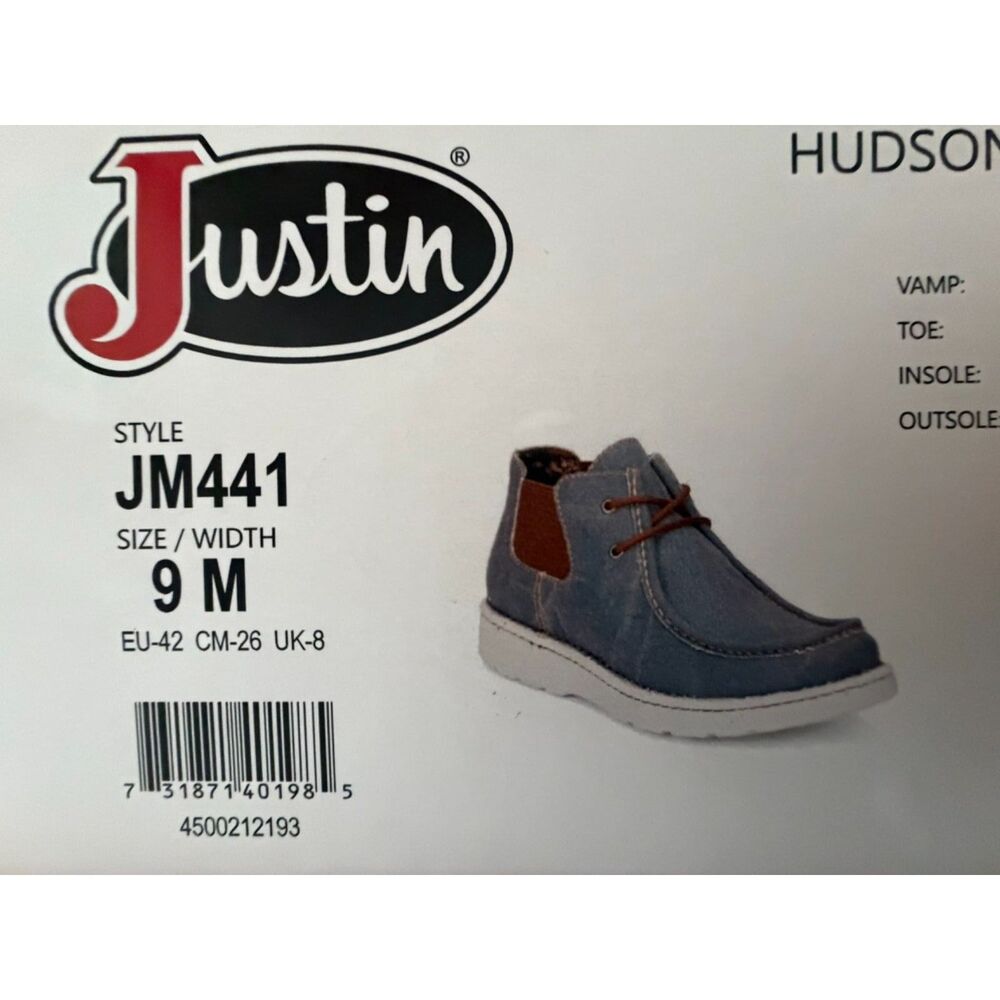 Justin Boots Hudson JM441 size 9 NIB